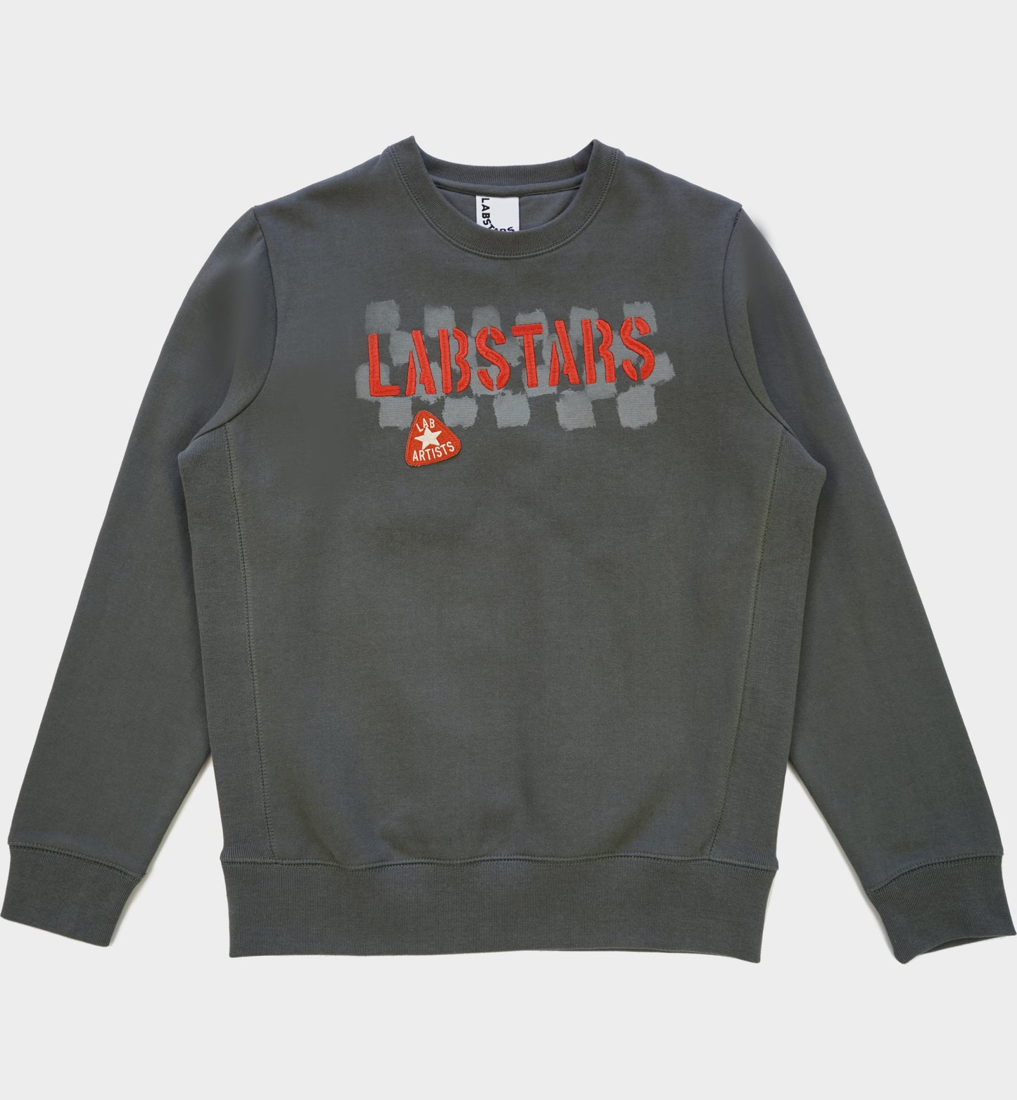 PATCHED EMBROIDERED CREWNECK