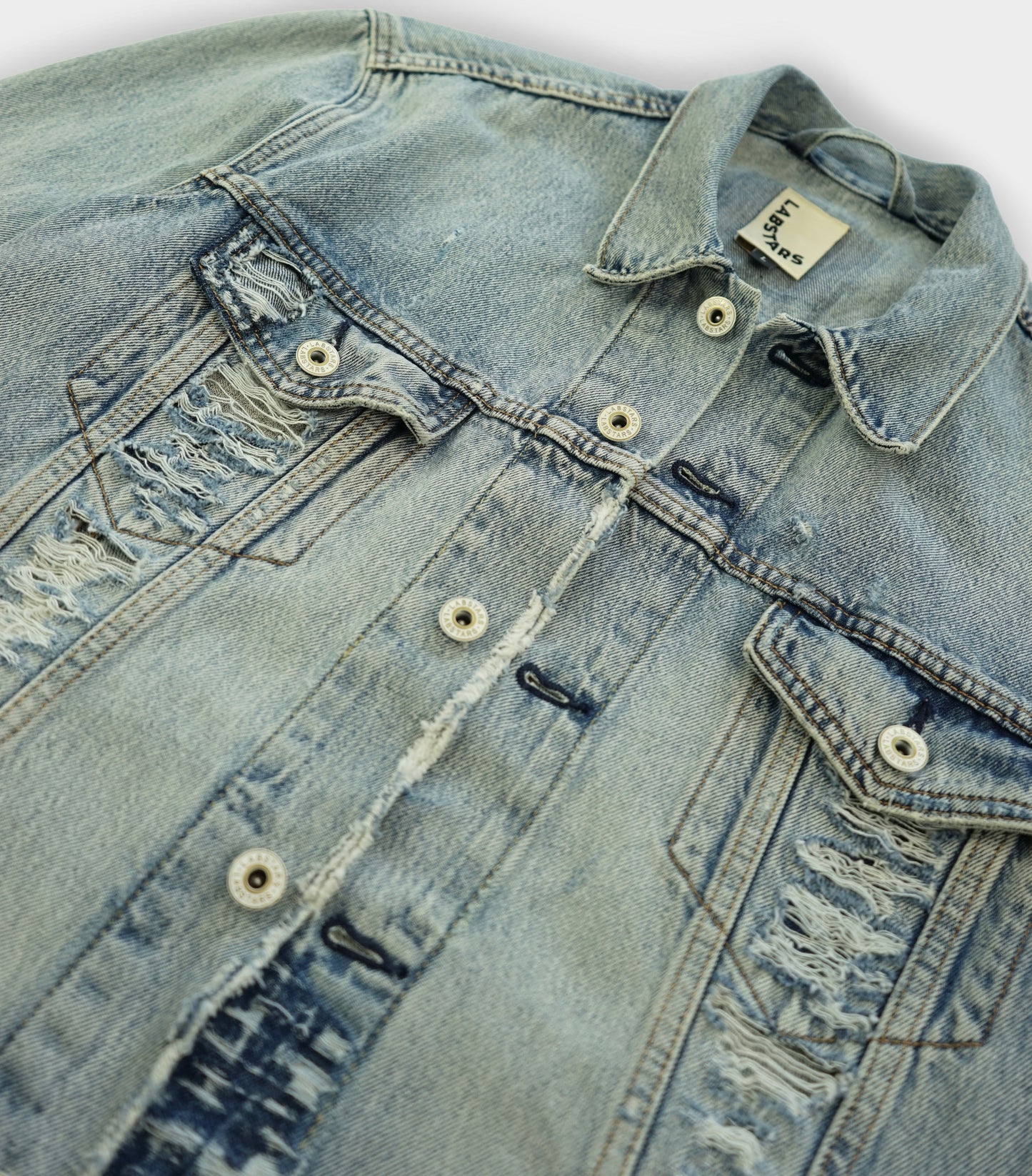 LABSTARS RIPPED TRUCKER JACKET