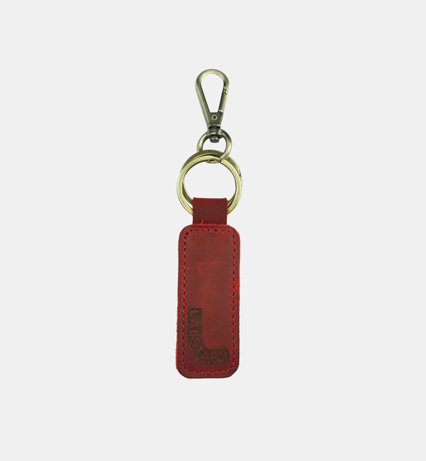 RED LEATHER KEYCHAIN