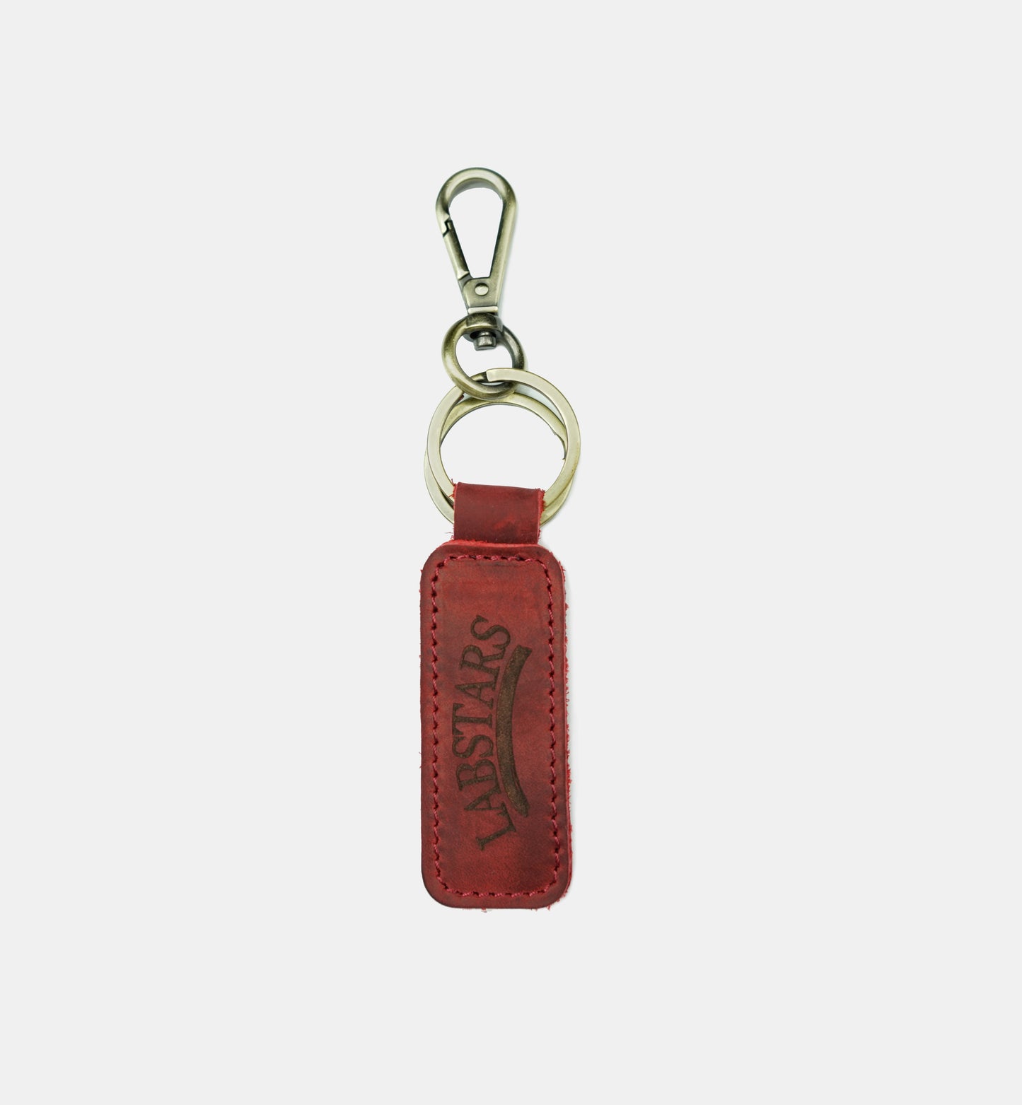 RED LEATHER KEYCHAIN